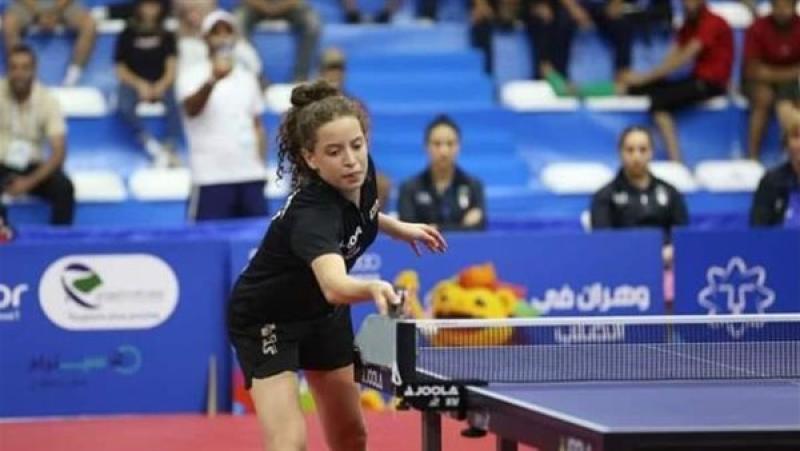 هنا جودة لاعبة منتخب تنس الطاولة